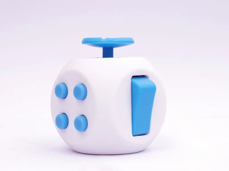 Cubo Sensorial terapêutico para Alívio da Ansiedade e Foco (12 Lados) - Ideal para Crianças e Adultos com TEA e TDAH