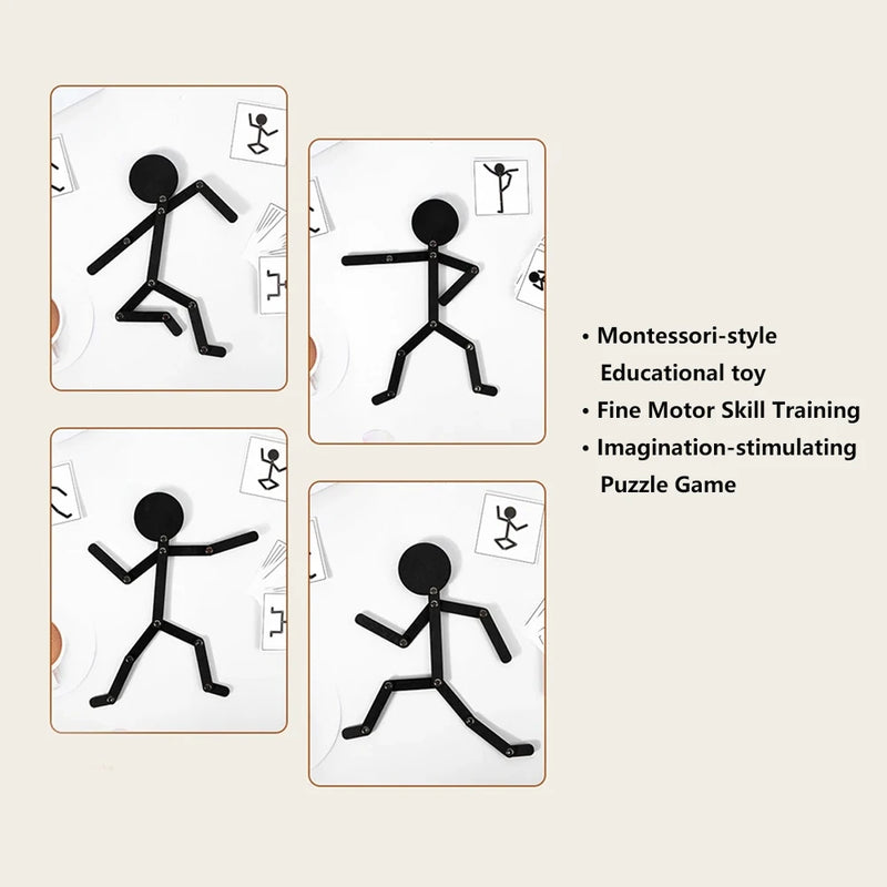 Homem de Madeira Montessori – Brincar, Imitar e Aprender