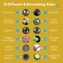 Cubo Sensorial terapêutico para Alívio da Ansiedade e Foco (12 Lados) - Ideal para Crianças e Adultos com TEA e TDAH