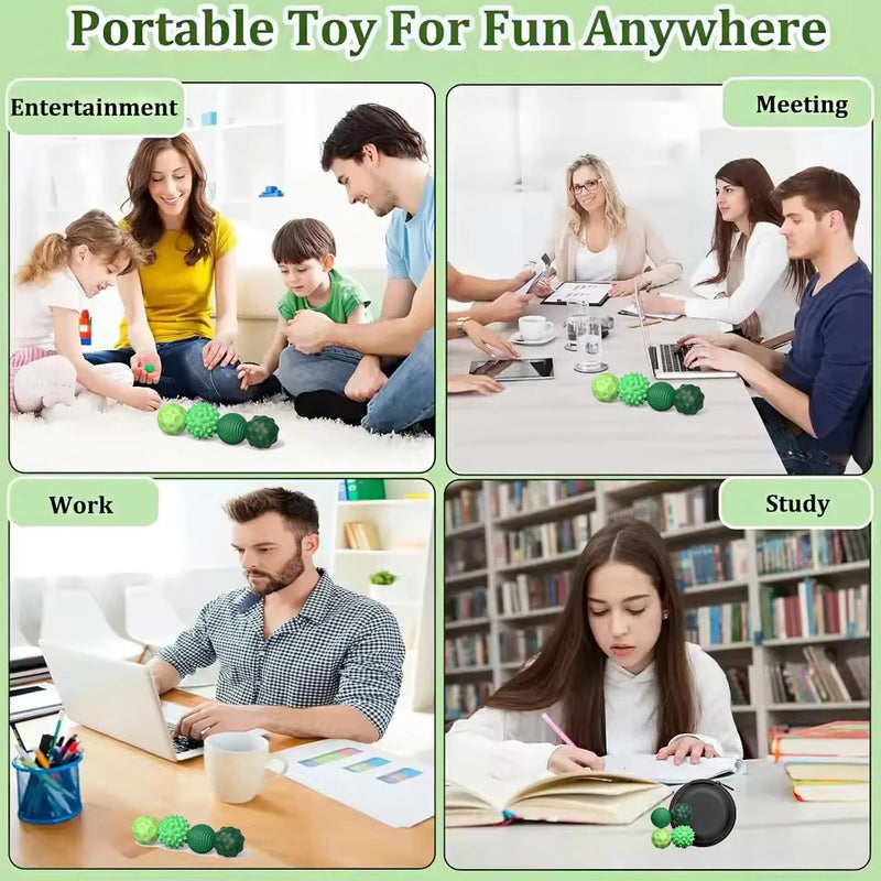 Bolas Magnéticas de Silicone Sensorial – Relaxamento e Diversão em Suas Mãos!